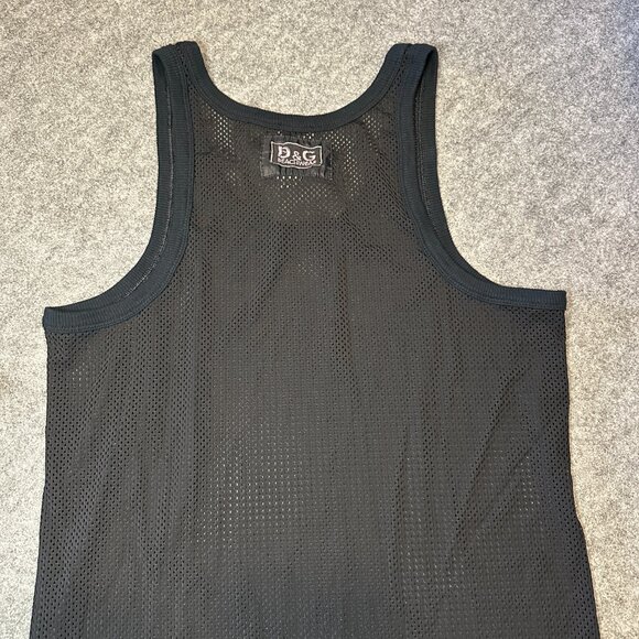 D&G Dolce & Gabbana Beachwear Men’s Mesh Tank Top – Black (8/10 Condition) - Picture 9 of 12